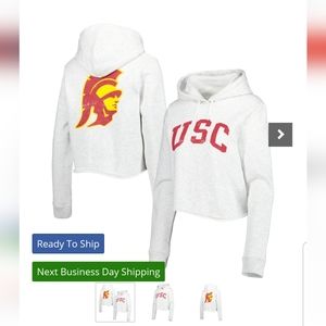 USC Trojans League Cropped Hoodie